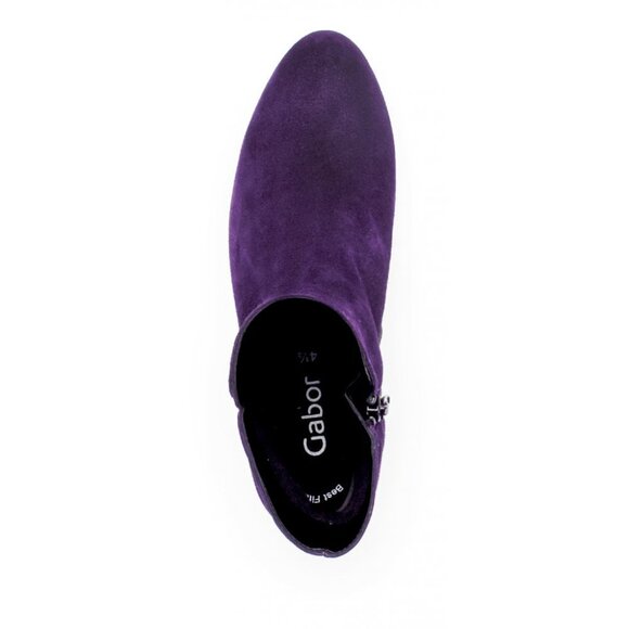 NWT GABOR Samtchevreau Purple Suede Zip-up Ankle Boots - Size 6.5 - Picture 5 of 17